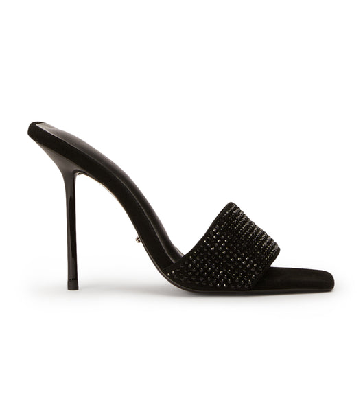 Tacones Brillantes Tony Bianco Naomi Black Crystal/Black Gamuza 10.5cm Negras | ARNEJ56016