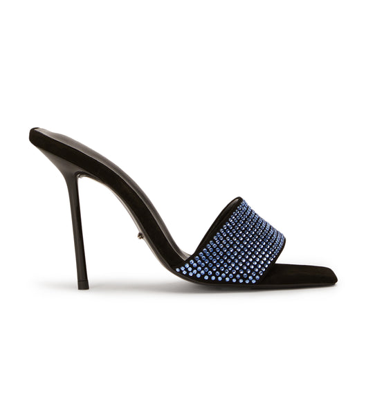 Tacones Brillantes Tony Bianco Naomi Blue Crystal/Black Gamuza 10.5cm Azules Negras | BARSO44546