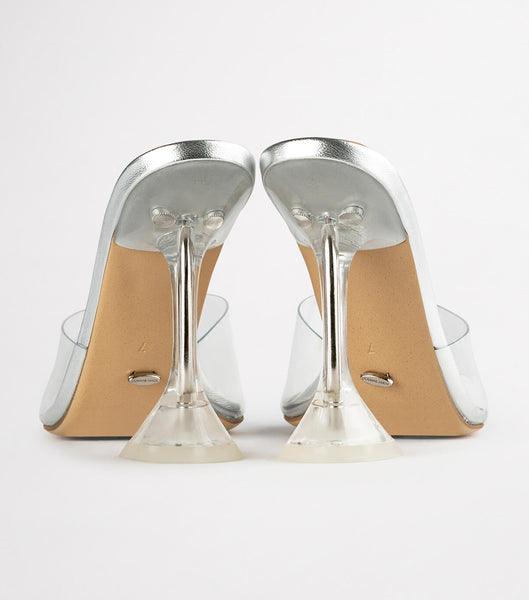 Tacones Brillantes Tony Bianco Serri Clear Vinylite/Silver 10.5cm Plateadas | ARIIZ56680