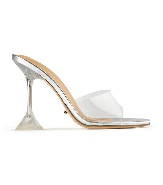 Tacones Brillantes Tony Bianco Serri Clear Vinylite/Silver 10.5cm Plateadas | ARIIZ56680