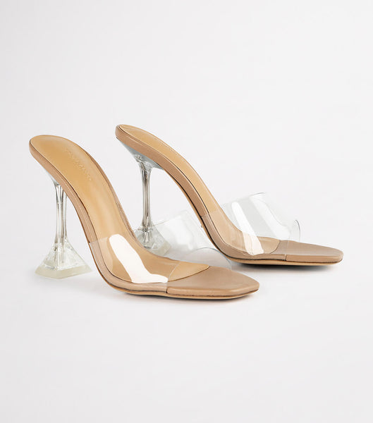 Tacones Brillantes Tony Bianco Serri Clear Vinylite/Skin Nappa 10.5cm Arena | ARNEJ70202