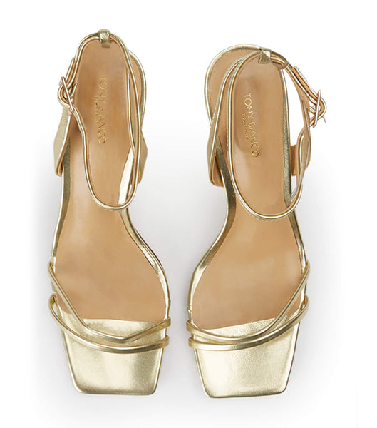 Tacones De Novia Tony Bianco Camelia Gold Nappa Metallic 8.5cm Doradas Metal | SARVO89476