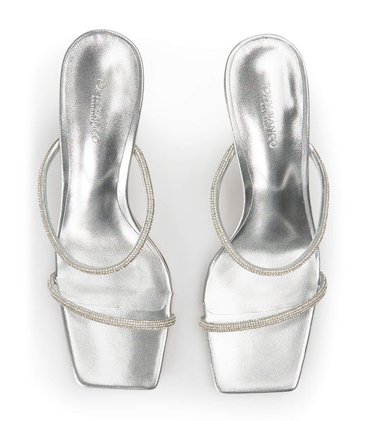 Tacones De Novia Tony Bianco Chase Silver Nappa Metallic 8.5cm Plateadas Metal | ARZPD93479