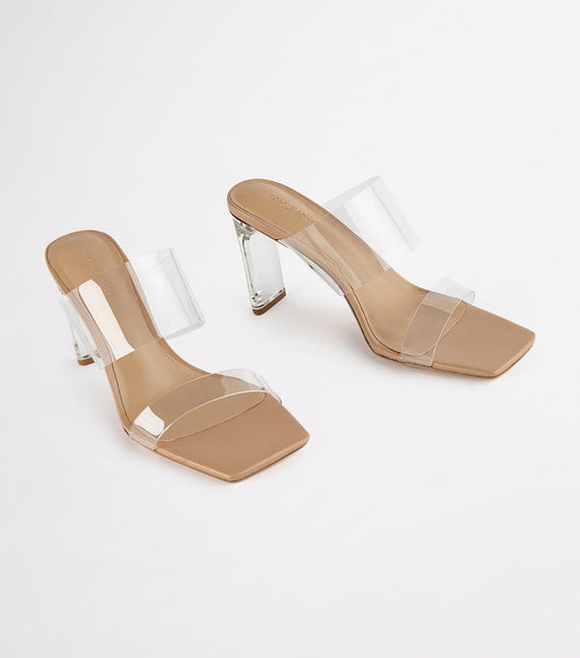 Tacones De Novia Tony Bianco Chicago Clear Vinylite/Skin Nappa 8.5cm Arena | SARVO52000