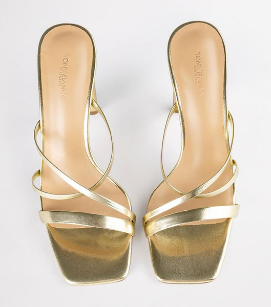 Tacones De Novia Tony Bianco Fior Gold Nappa Metallic 11cm Doradas Metal | ARNEJ73935