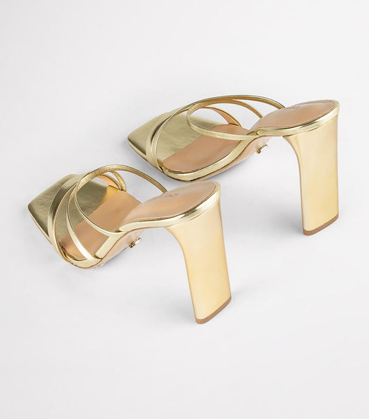 Tacones De Novia Tony Bianco Fior Gold Nappa Metallic 11cm Doradas Metal | ARNEJ73935