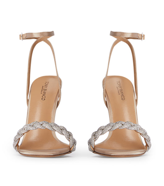 Tacones De Novia Tony Bianco Kosta Nude Satin 11cm Beige | ARXBR83275