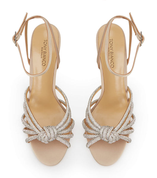 Tacones De Novia Tony Bianco Kyla Nude Satin 11cm Beige | PARQX66805