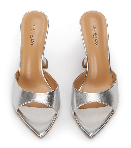 Tacones De Novia Tony Bianco Marcel Silver Nappa Metallic 10.5cm Plateadas Metal | PARER41028