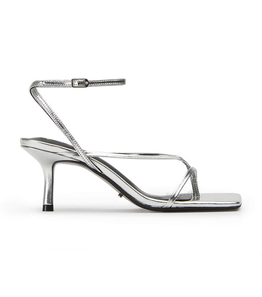 Tacones bajos Tony Bianco Avi Silver Foil 6.5cm Plateadas | YARGT62499