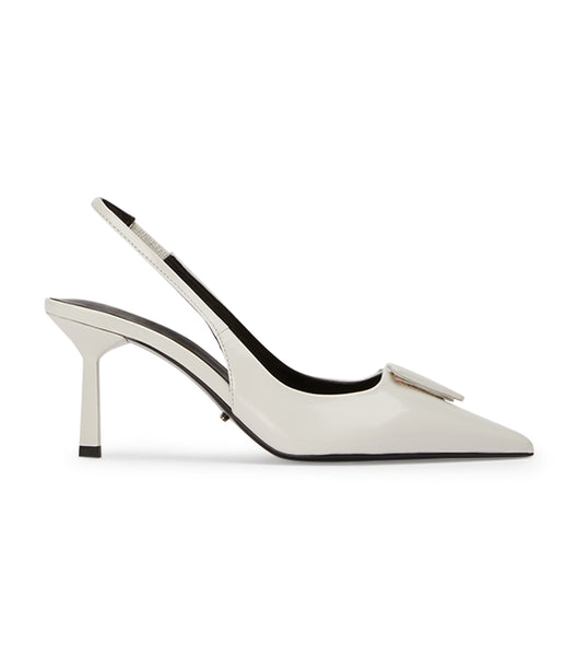 Tacones bajos Tony Bianco Bertie White Hi Shine 7.5cm Blancas | FARUI42786