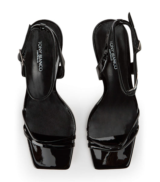 Tacones bajos Tony Bianco Camelia Black Charol 8.5cm Negras | BARSD59982