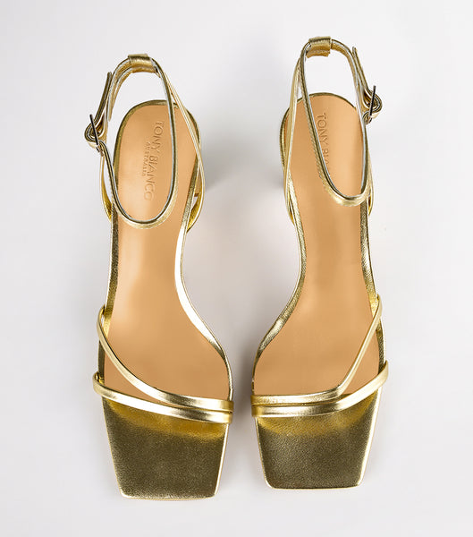 Tacones bajos Tony Bianco Corso Gold Nappa Metallic 8.5cm Doradas Metal | SARVO45334