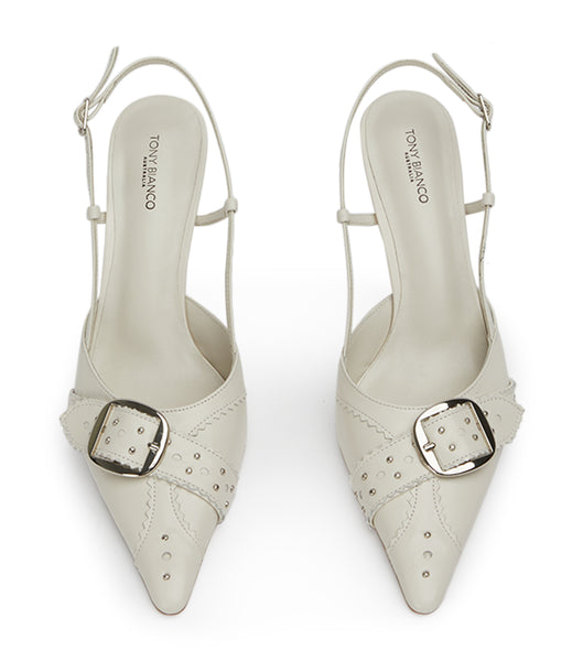 Tacones bajos Tony Bianco Sadie Bone Venice 8cm Beige | DARVO26829