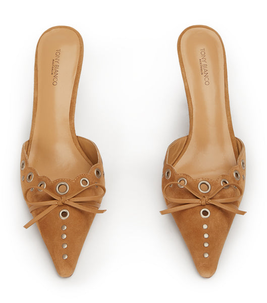 Tacones bajos Tony Bianco Shae Butterscotch Gamuza 8cm Beige | ARXMI15617