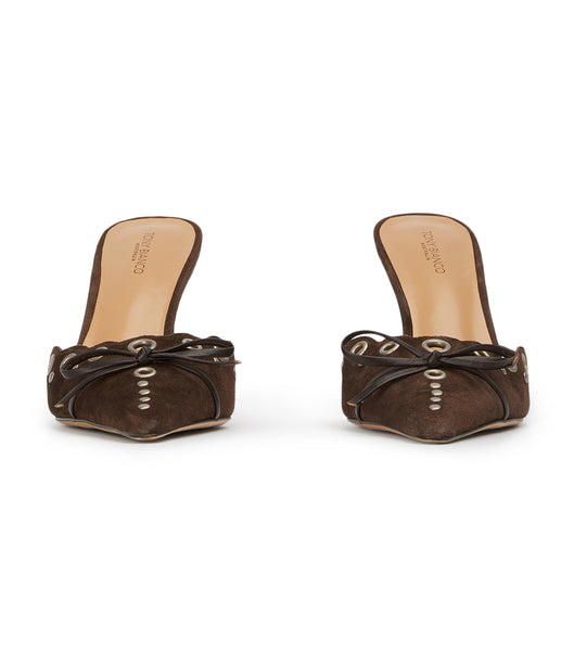 Tacones bajos Tony Bianco Shae Espresso Gamuza 8cm Chocolate | ZARMJ73098