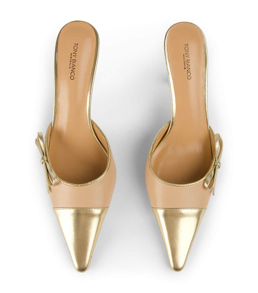 Tacones bajos Tony Bianco Shirley Beech/Gold 8cm Doradas | GARUC20183