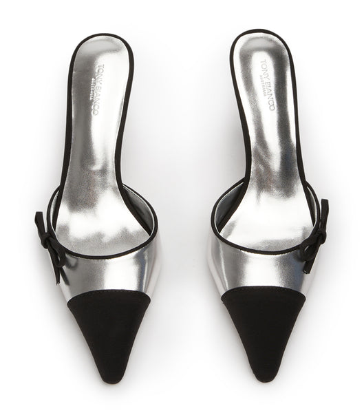 Tacones bajos Tony Bianco Shirley Silver/Black 8cm Plateadas Negras | ARXBR36232