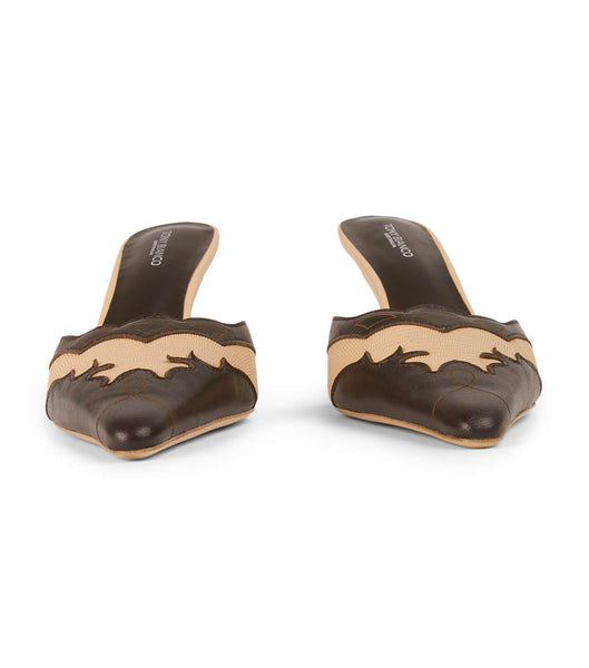 Tacones bajos Tony Bianco Shuga Beech/Chocolate 8cm Chocolate | PARER42972