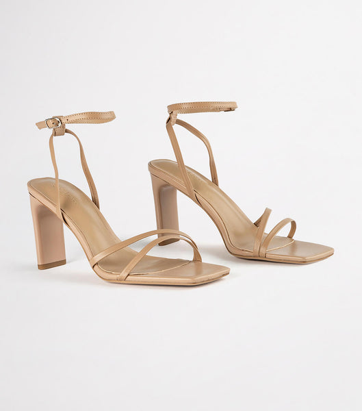 Tacones con tiras Tony Bianco Corso Skin Nappa 8.5cm Arena | QARWA27656