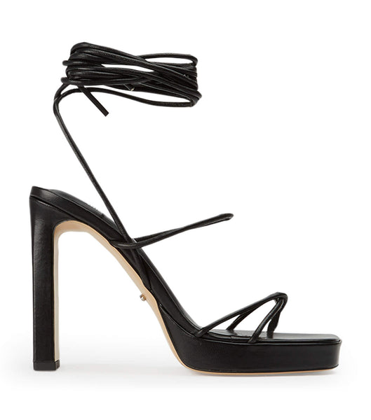 Tacones con tiras Tony Bianco Deon Black Nappa 11.5cm Negras | QARWA81942