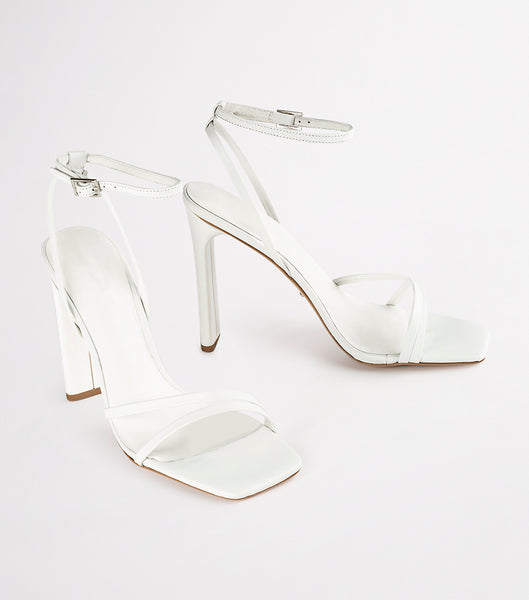 Tacones con tiras Tony Bianco Fiance Milk Capretto 11cm Blancas | TARPQ29891