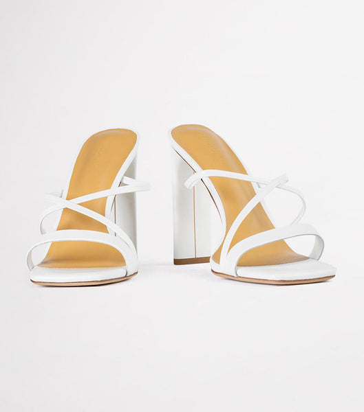 Tacones con tiras Tony Bianco Fior White Kid 11cm Blancas | AARDF75895