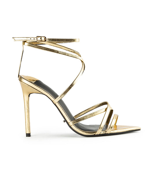 Tacones con tiras Tony Bianco Marcy Gold Foil 10.5cm Doradas | YARGT76728