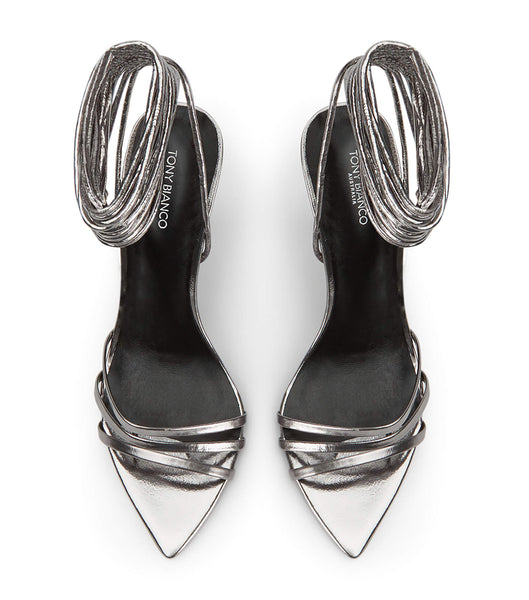 Tacones con tiras Tony Bianco Mavis Gunmetal Glimmer 10.5cm Gris | TARPQ84678