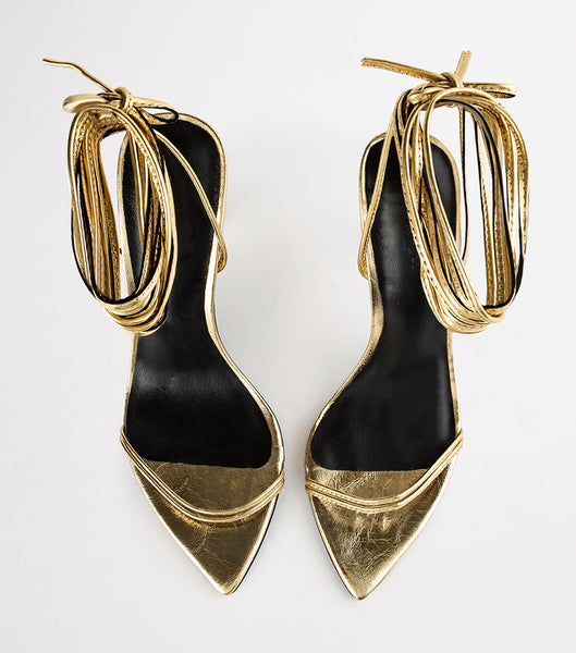 Tacones con tiras Tony Bianco Millie Gold Foil 10.5cm Doradas | ARCIF62657