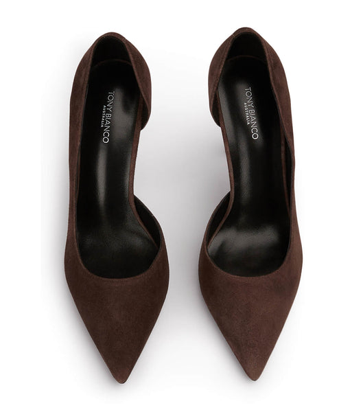 Tacones de aguja Tony Bianco Alyx Espresso Gamuza 10.5cm Chocolate | ARQAV67095