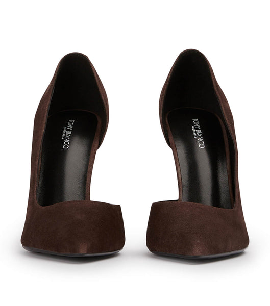 Tacones de aguja Tony Bianco Alyx Espresso Gamuza 10.5cm Chocolate | ARQAV67095