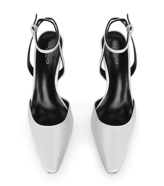 Tacones de aguja Tony Bianco Eden White Hi Shine 10.5cm Blancas | FARUI72581