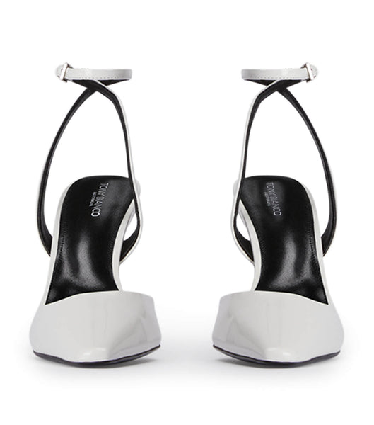 Tacones de aguja Tony Bianco Eden White Hi Shine 10.5cm Blancas | FARUI72581