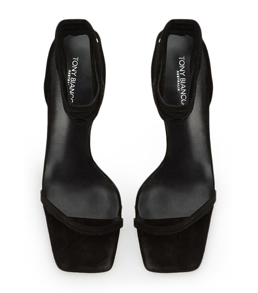 Tacones de aguja Tony Bianco Fleur Black Gamuza 11cm Negras | AARDF36967