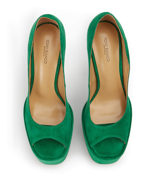 Tacones de aguja Tony Bianco Jolee Jade Gamuza 15cm Verde | EARHC84396