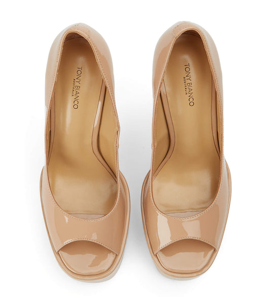 Tacones de aguja Tony Bianco Jolee Nude Charol 15cm Beige | ZARMJ49071