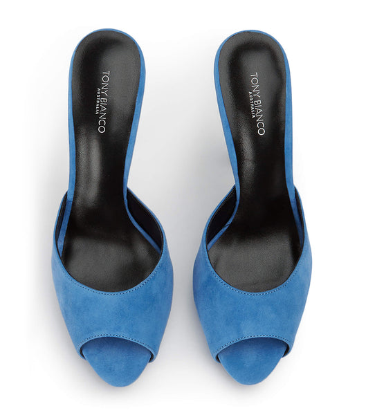 Tacones de aguja Tony Bianco Love Blue Gamuza 12cm Azules | ARCIF42092