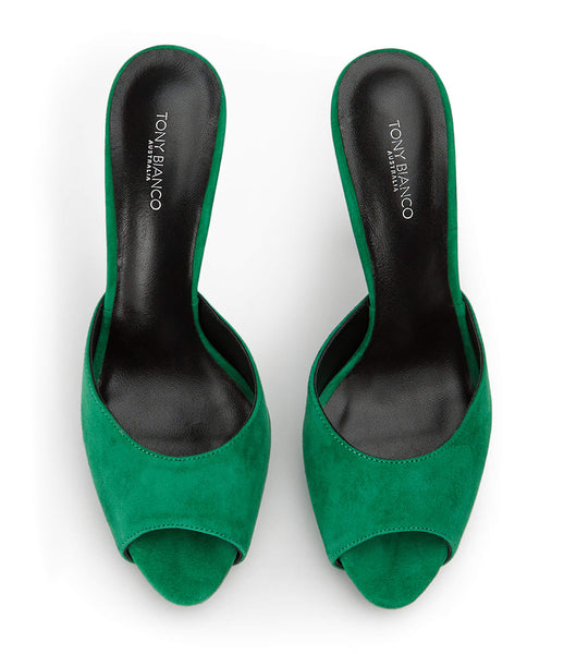 Tacones de aguja Tony Bianco Love Jade Gamuza 12cm Verde | LARTR99839