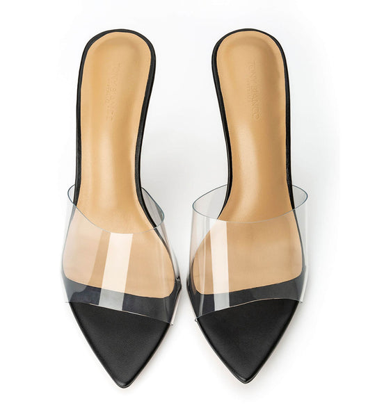 Tacones de aguja Tony Bianco Mylo Clear Vinylite/Black 10.5cm Negras | EARVG45054