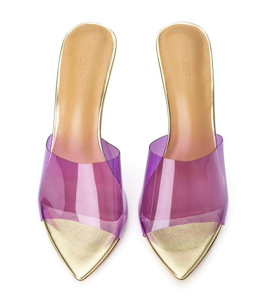 Tacones de aguja Tony Bianco Mylo Purple Vinylite/Gold 10.5cm Moradas Doradas | QARUV94143