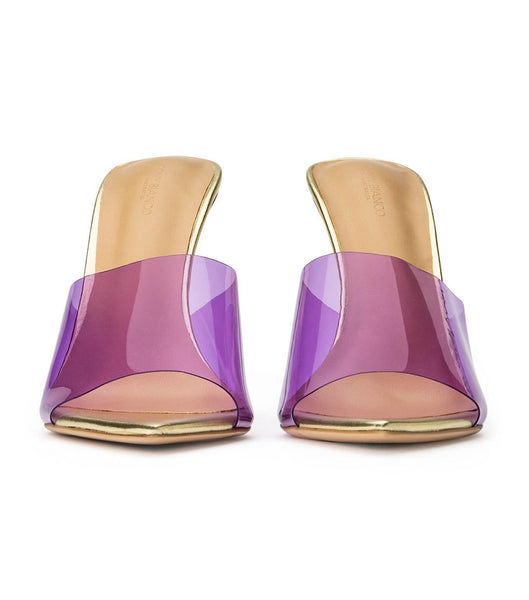 Tacones de aguja Tony Bianco Mylo Purple Vinylite/Gold 10.5cm Moradas Doradas | QARUV94143