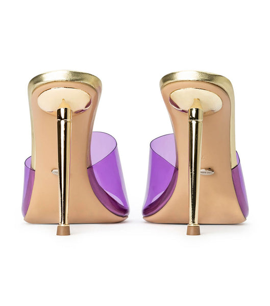 Tacones de aguja Tony Bianco Mylo Purple Vinylite/Gold 10.5cm Moradas Doradas | QARUV94143