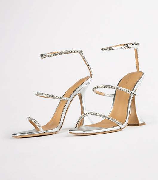 Tacones de aguja Tony Bianco Shy Silver Nappa Metallic 10.5cm Plateadas Metal | PARER45432