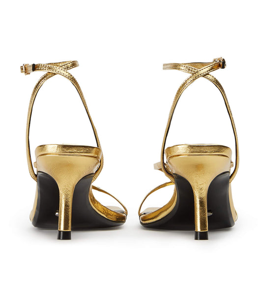 Tacones de evento Tony Bianco Avi Gold Foil 6.5cm Doradas | QARWA44090