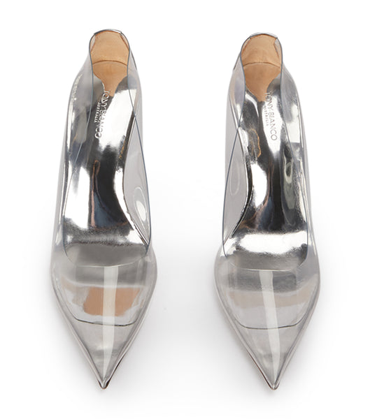 Tacones de evento Tony Bianco Dolly Clear Vinylite/Silver 9.5cm Plateadas | QARUV64195