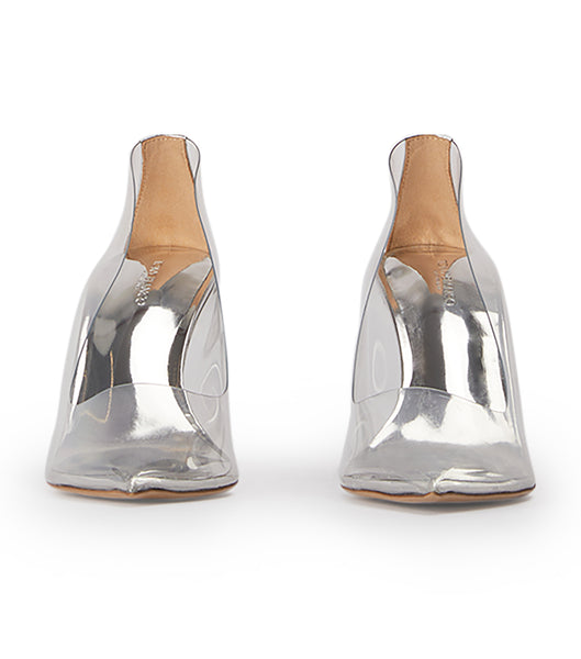 Tacones de evento Tony Bianco Dolly Clear Vinylite/Silver 9.5cm Plateadas | QARUV64195