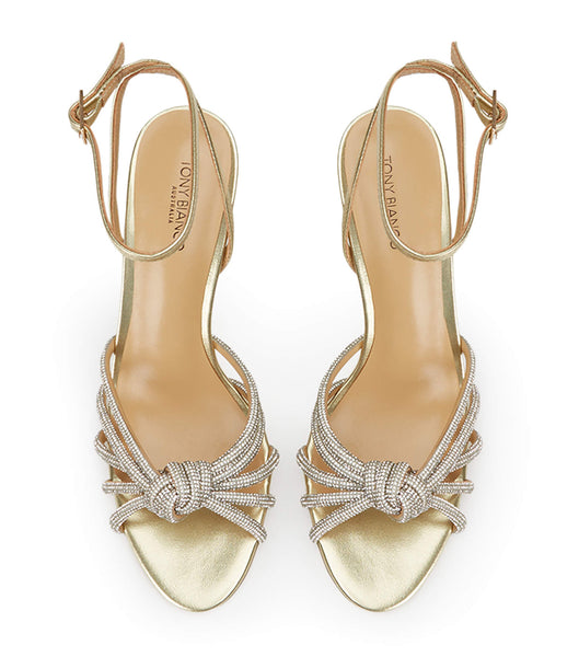 Tacones de evento Tony Bianco Helena Gold Nappa Metallic 8.5cm Doradas Metal | ARJBT50831