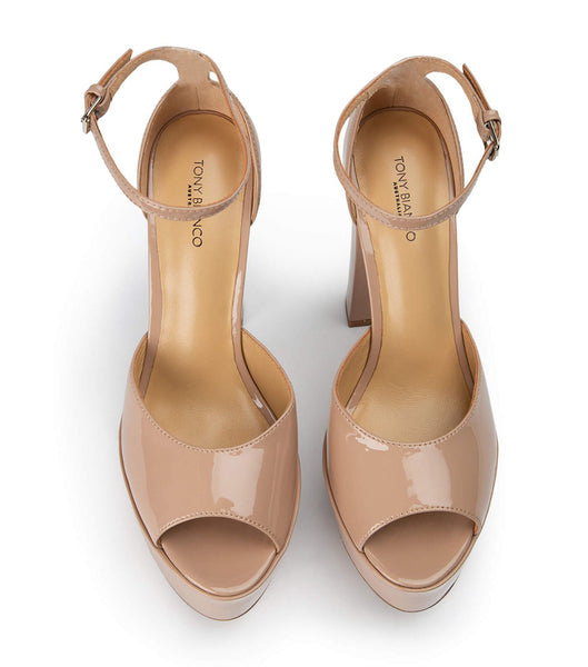 Tacones de evento Tony Bianco Jayze Coco Charol 14cm Beige | AARDF80759