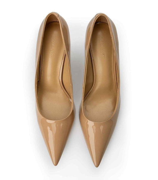 Tacones de evento Tony Bianco Kysaia Nude Charol 9.5cm Beige | ARXBR12599